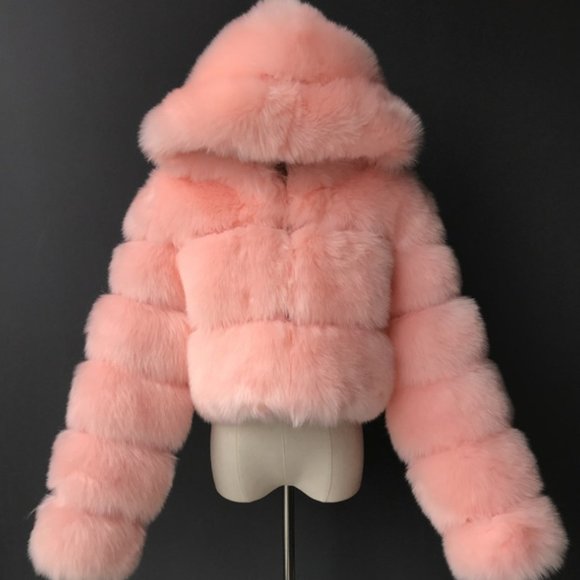 Luxury Winter Warm Fluffy Faux Fur Short Jacket - Picture 8 of 10